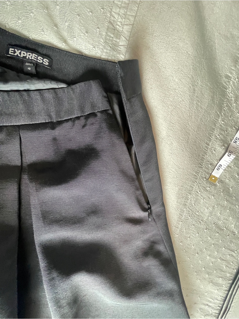 Zara Black Pleated A-Line Skirt with Sheer Panel size 12 - Picture 5 of 10